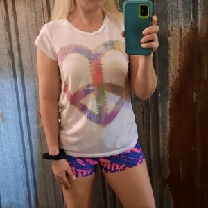 Pastel Heart Peace Sign Shirt